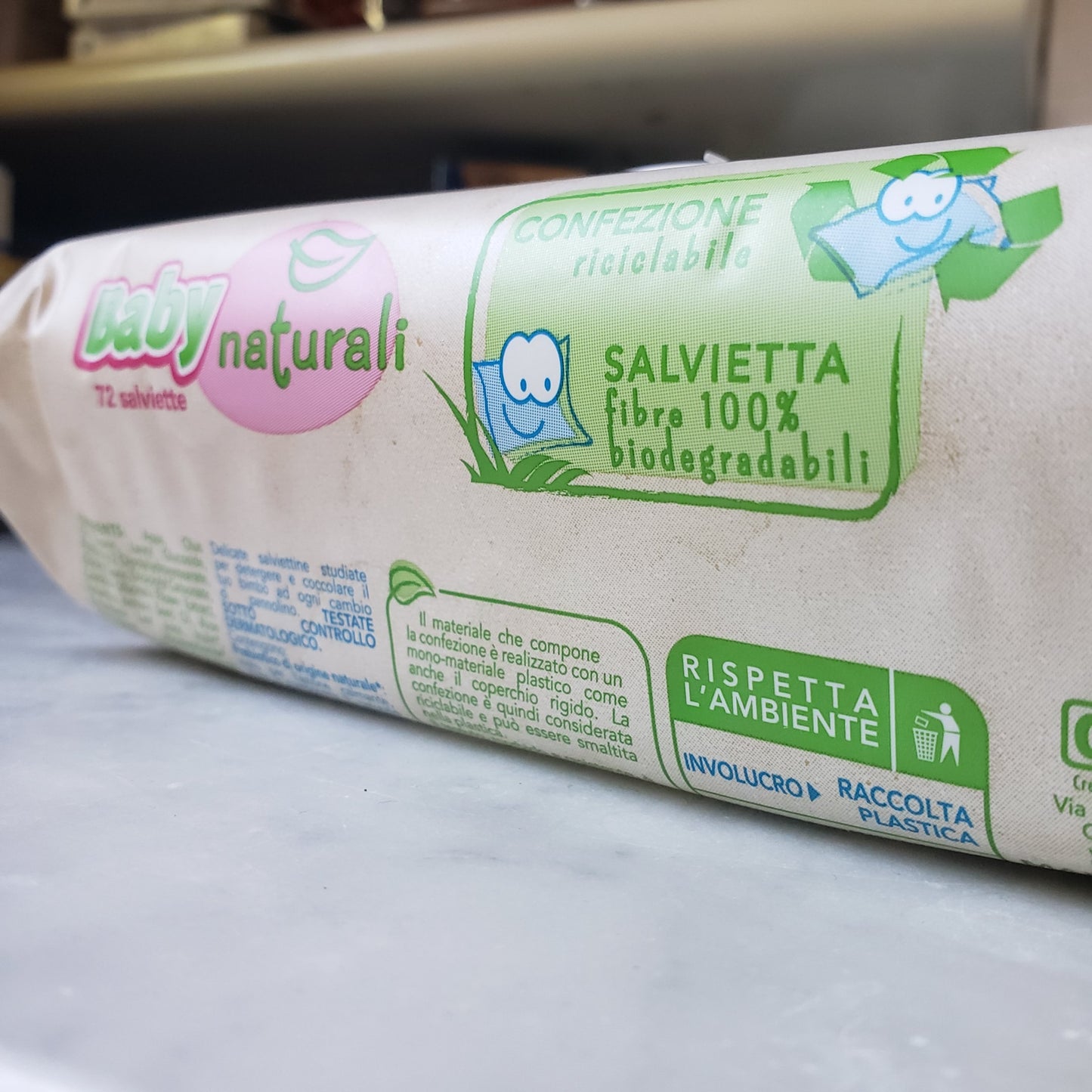 Salviettine umidificate Biodegradabili